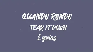 Quando Rondo _ tear it down lyrics video