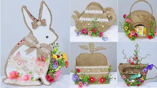 Beautiful but low cost ! 5 Jute Showpiece Craft Ideas from Cardboard