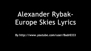 Alexander Rybak-Europe Skies Lyrics