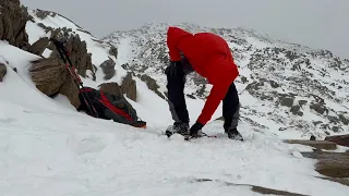 Snowdon winter wild camp and summit via the watkin path