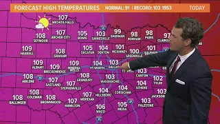DFW weather: Triple-digit heat continues