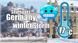 Winter storm in Stuttgart Germany - February 2021