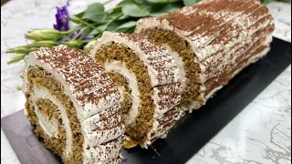 Tiramisu Roll Cake/ Tiramisu recipe/ everyone search this recipe in the world/ best cake