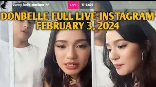 DONBELLE LIVE TODAY FEBRUARY 3, 2024 INSTAGRAM FULL VIDEO | DONBELLE LATEST UPDATE FEBRUARY 3, 2024