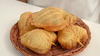 Crispy Fried Chips Recipes (Deep Fried Leaves for Snack | Crispy ASMR | Eating Perilla leaves)