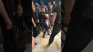 mini khabib(#hasbulla) in brawl on backstage with abdul razik