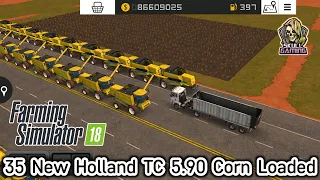 Fs18, 35 New Holland TC 5.90 Harvesters with All Farm Corn Cutting Loaded in FS18 #skullgaming
