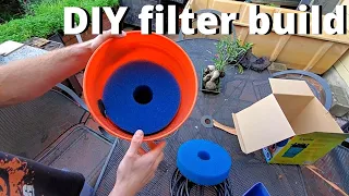 Simple DIY 5 gallon bucket pond filter (pond filter build)