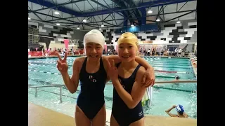 2018 Mavericks Swim Meet 11-12 Girls 50 Breaststroke - Agnes and Natalie