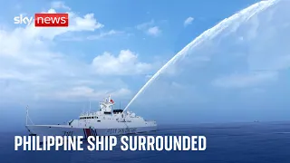 How a Philippine coastguard ship ended up being surrounded by 12 Chinese vessels