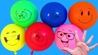 Water balloons Collection Learn colors with fun Finger family Song Nursery rhymes Destroy the balls