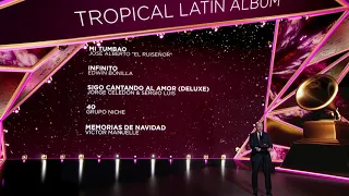 Grupo Niche Wins Best BEST TROPICAL LATIN ALBUM For 40 | 2021 GRAMMY Awards Show Acceptance Speech