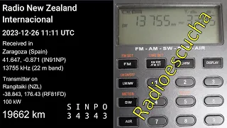 Radio New Zealand International (RNZI) 13755 kHz, 2023-12-26, #radioescucha .