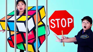 Jannie and Ellie Giant Rubik’s Cube Challenge and other Funny Kids Stories