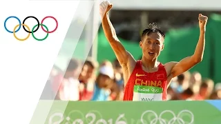 China's Zhen wins gold in Men's 20km Race Walk