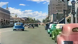 California Vacation in 1930s in color [60fps, Remastered] w/sound design added