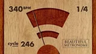 340 BPM 1/4 Wood Metronome HD