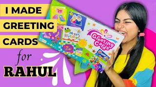 Greeting Card making for Rahul 😱 #crafteraditi #diy #handmade #GreetingCard #Unboxing @CrafterAditi