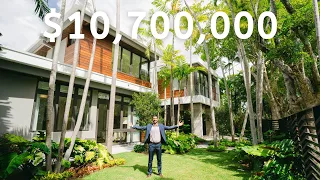 Inside a New $10.7M Tropical Modern Mansion in Coconut Grove Miami with a MASSIVE BASEMENT!