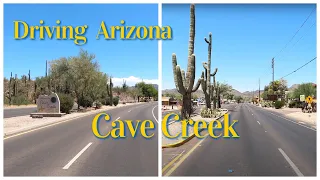 Driving In Arizona | 4K Cave Creek Main Street USA | Dashcam