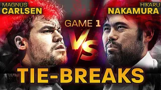 Magnus Carlsen vs Hikaru Nakamura | Tie Breaks - Game 1 (FULL) | FTX Crypto Cup QFs