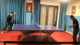 Zhang Jike's Father Playing