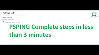 PSPING Tool and how you can use in less than 3 minutes