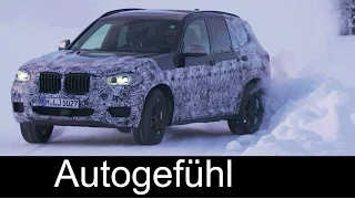 All-new BMW X3 first trailer winter testing Exterior Camo neu 2018 - Autogefühl
