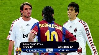 Ricardo Kaká and Paolo Maldini will never forget Ronaldinho's performance in this match