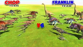 Franklin Big Dinosaurs vs CHOP Big Dinosaurs in ANIMAL REVOLT BATTLE SIMULATOR