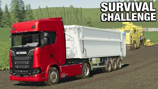 SUGAR BEET TRANSPORT - Survival Challenge No Mans Land FS19 Ep 114