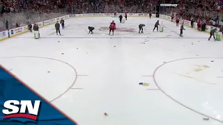 Crowd In New Jersey Throw Debris On Ice After Third Devils Goal Is Overturned