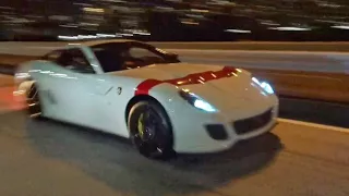 【辰巳PA】スーパーカー加速サウンド／Supercars sound in Tatsumi. 599GTO Huracan Aventador 8C R8