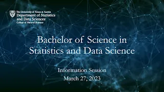 2023 Information Session: Bachelor of Statistics and Data Science