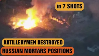 Artillerymen of Ukraine’s Destroyed Russian Mortars Positions in Seven Shots
