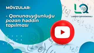 Qanunauyğunluğu pozan həddin tapılması