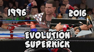 The Evolution of the Superkick from WWF In Your House to WWE 2K17