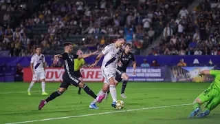 GOAL: Zlatan Ibrahimovic ties the LA Galaxy's single-season goal tally with a close-range finish