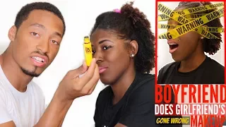 Boyfriend Does Girlfriends Makeup!!!! (GONE TERRIBLY WRONG😩😂)