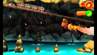 Donkey Kong Country Returns 3D - 200% Walkthrough (Mirror Mode) - World 4 Cave (All KONG Letters)