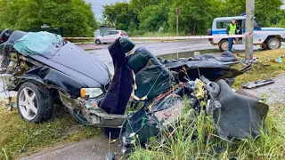 В Комсомольске-на-Амуре «Хонду» с шестью пассажирами разорвало на части