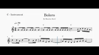 Bolero (Ravel) - Easy Sheet Music