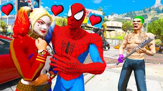 HOMEM ARANHA BEIJOU ARLEQUINA NA FRENTE DO CORINGA NO GTA RP !!! (FAMÍLIA ARANHA Ep.15)