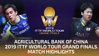 Hugo Calderano vs Jun Mizutani | 2019 ITTF World Tour Grand Finals Highlights (R16)