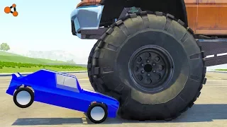 Beamng drive - Real Cars vs Toy Сars crashes #4