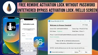 Broque Ramdisk -🔥 Free activation lock removal/ jailbreak iOS 15/16 with palera1n / free untethered