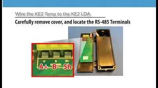 Video 097 How to wire a KE2 Temp to the KE2 LDA (FAQ: Walkin Coolers, monitoring)