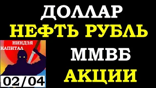 02/04.  КУРС ДОЛЛАРА НА СЕГОДНЯ.НЕФТЬ.ЗОЛОТО. VIX. РТС. РУБЛЬ.ММВБ АКЦИИ. Сбербанк. Газпром.Трейдинг