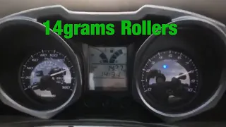 Kawasaki j300 acceleration with 14g rollers