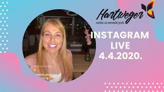 INSTAGRAM Live, 4.4.2020.  | Nemački jezik  | Nataša Hartweger